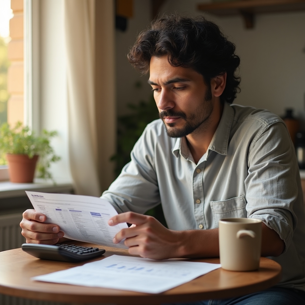 Monatliche Budgetauswertung am Tisch